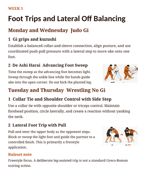 Animal House 6-week Takedowns curricula